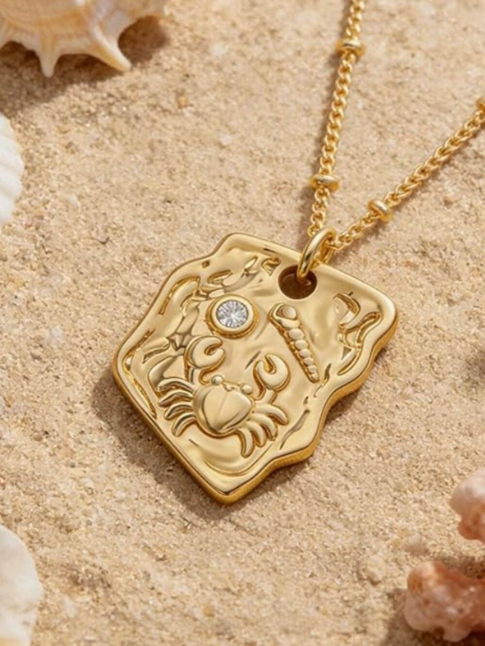Anthro Ocean Seashell Pendent Necklace
